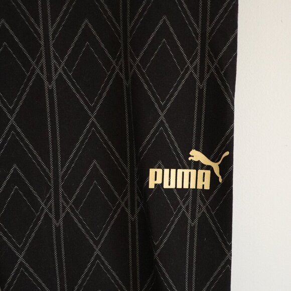 Puma Women's Black Large Power Deco Glam Training High Rise Skinny Leggings - Picture 5 of 10